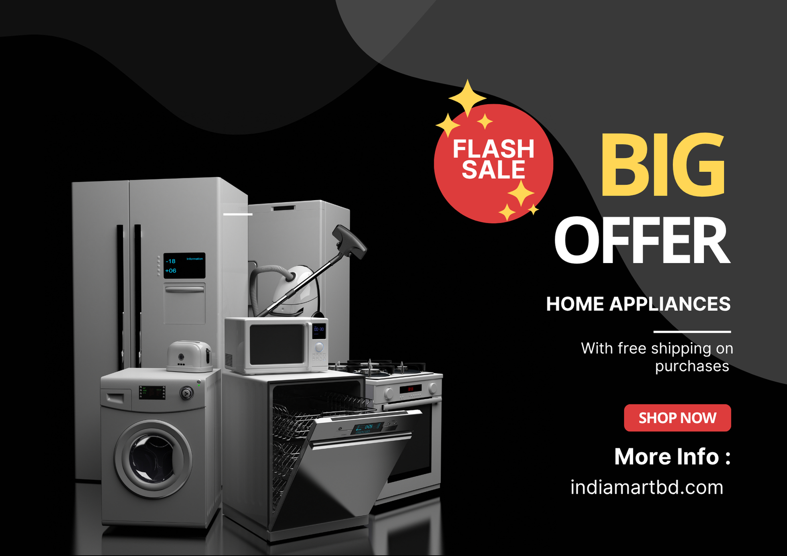 Black Clean Home Appliances Landscape Flyer.png